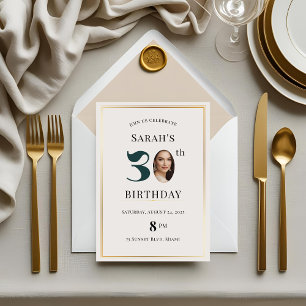 Convite para aniversário de 30 anos minimalista mo