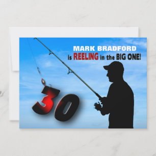 Convite Para aniversário de 30 anos - Pesca/Rotul