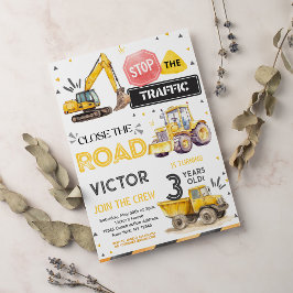 Convite para aniversário de 3 anos de Construção