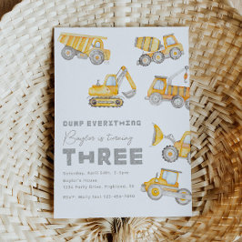 Convite para aniversário de 3 anos de Construção