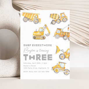 Convite para aniversário de 3 anos de Construção