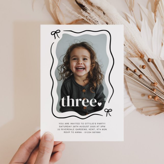 Convite para aniversário de 3 anos de Fotografia d (Criador carregado)