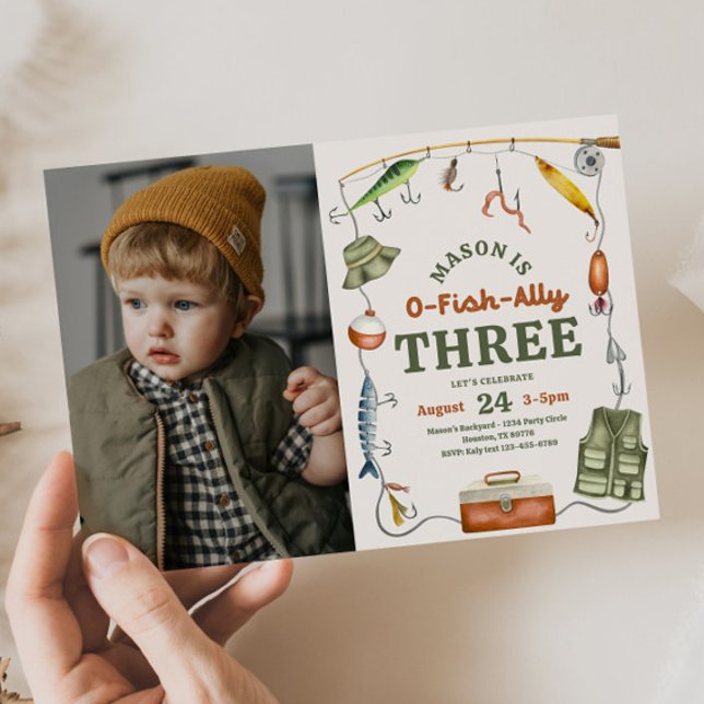 Convite para aniversário de 3 anos de Pesca de Fot (Criador carregado)