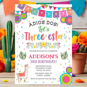 Convite para aniversário de 3 anos Fiesta