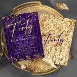 Convite para aniversário de 40 anos de 40, Chic Pu<br><div class="desc">Incrível 40º Aniversário Convite com faíscas de ouro e decoração de ouro Estes convites são fáceis de usar e personalizar e o modelo é tão bonito para ser impresso ou descarregado.</div>