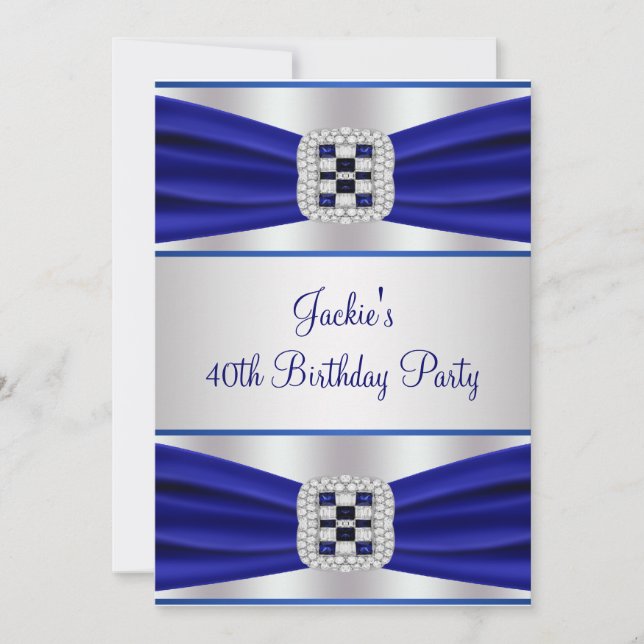 Convite para aniversário de 40 anos de apphire de  (Frente)