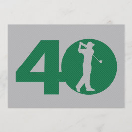 Convite para aniversário de 40 anos de Golfe Cinza