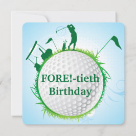 Convite para aniversário de 40 anos de Golfe das M