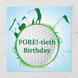 Convite para aniversário de 40 anos de Golfe das M