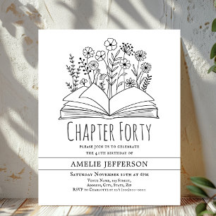 Convite para aniversário de 40 anos de Livro Minim
