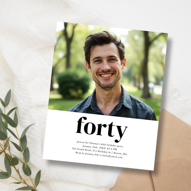 Convite para aniversário de 40 anos do Black & Whi (Criador carregado)