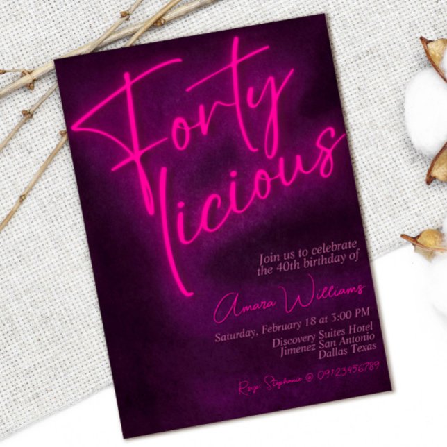 Convite para aniversário de 40 anos fortilicidade (Criador carregado)