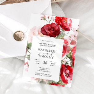 Convite para aniversário de 40 casamentos