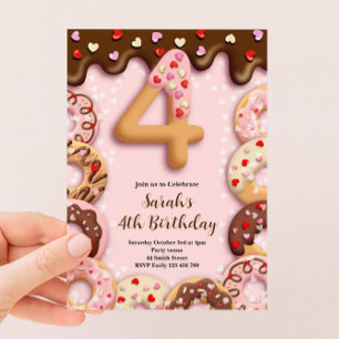 Convite para Aniversário de 4 anos das Meninas Don