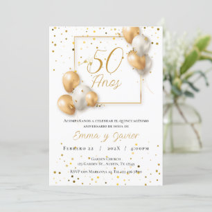 Convite para aniversário de 50 anos