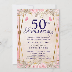 Convite para aniversário de 50 anos