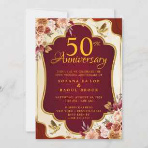 Convite para aniversário de 50 anos