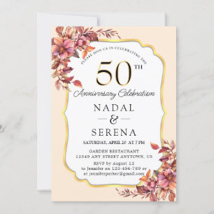 Convite para aniversário de 50 anos