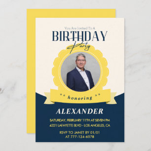 Convite para aniversário de 53 anos Moderno