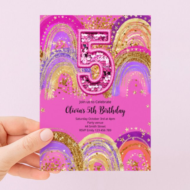 Convite para Aniversário de 5 Anos Meninas (Criador carregado)