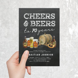 Convite para Aniversário de 70 anos Cheers & Beers