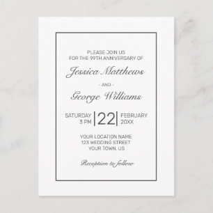 Convite para Aniversário de Casamento Minimalista