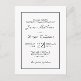 Convite para Aniversário de Casamento Minimalista