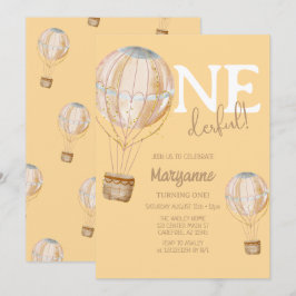 Convite para Aniversário de criança de Balão de Ar
