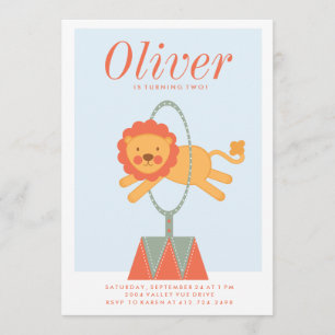 Convite para ANIVERSÁRIO DE CRIANÇA de CIRCO CAR