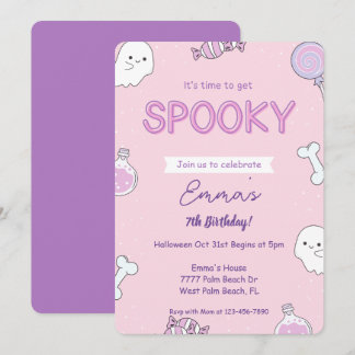 Convite para Aniversário de criança de Halloween R
