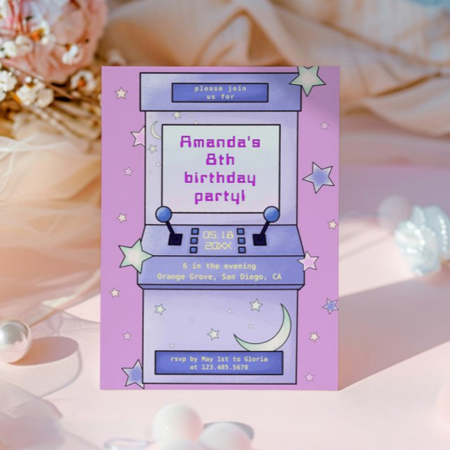 Convite para Aniversário de criança de Jogo de Arc (Criador carregado)