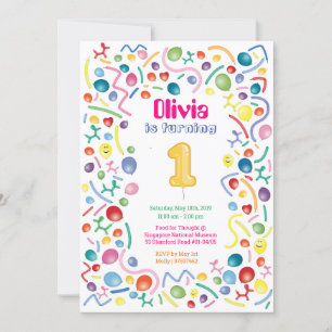 Convite para Aniversário de criança de Tema de Bal