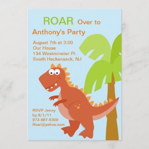 Convite para Aniversário de criança DINO-mite Ve