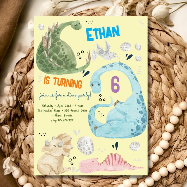 Convite para aniversário de criança do partido Din (Criador carregado)