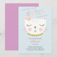 Convite para Aniversário de criança Kitty Cat