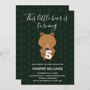 Convite Para Aniversário de criança Rústico Do Urs