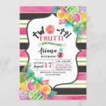 Convite para Aniversário de criança Twotti Frutti