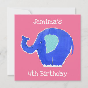 Convite para Aniversário de Elefante Personalizado