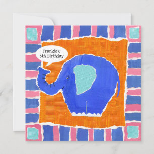Convite para Aniversário de Elefante Personalizado
