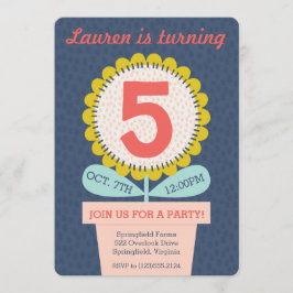 Convite para Aniversário de Girassol de Qualquer I