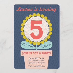 Convite para Aniversário de Girassol de Qualquer I