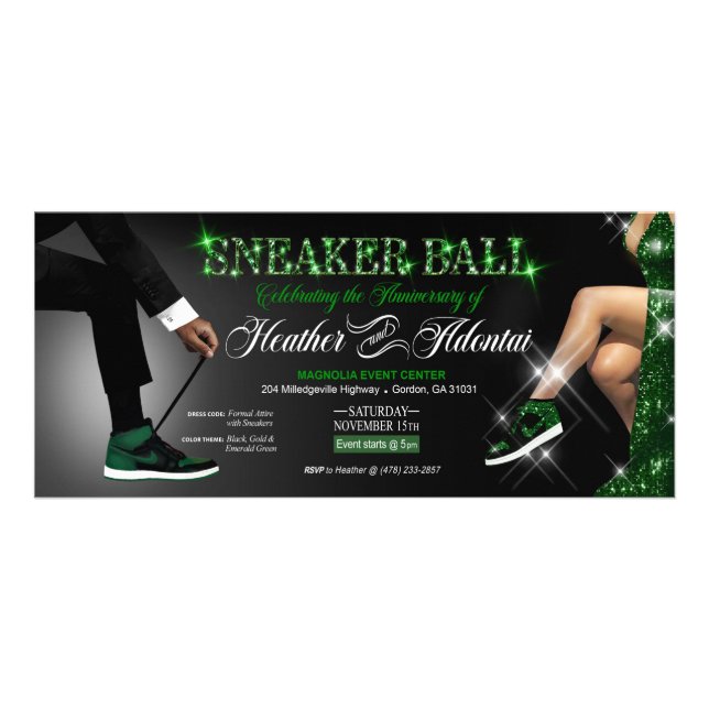 Convite para Aniversário de Heather & Adontai (Frente)