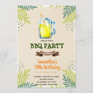 Convite para aniversário de limonada de Verão