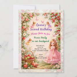 Convite para aniversário de menina. Festa de pique