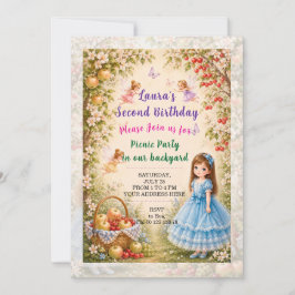 Convite para aniversário de menina. Festa de pique
