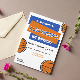 Convite para Aniversário de Primeiro Ano Slam Dunk