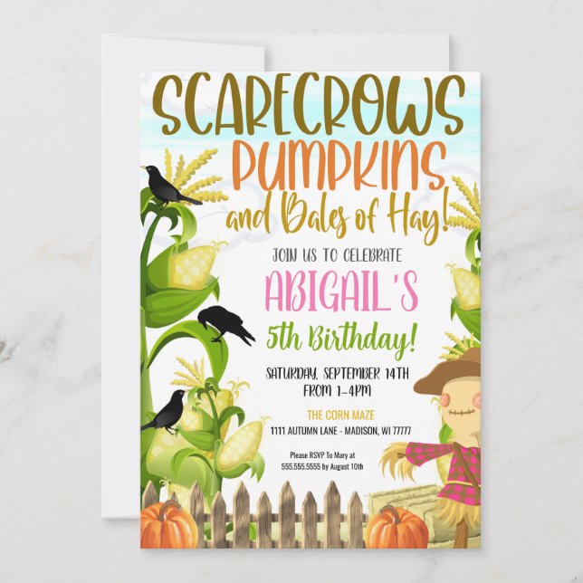 Convite para Aniversário de Queda (Frente)