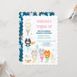 Convite para aniversário de temas náuticos.