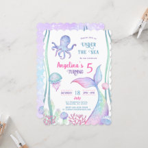 Convite para aniversário de temas náuticos.