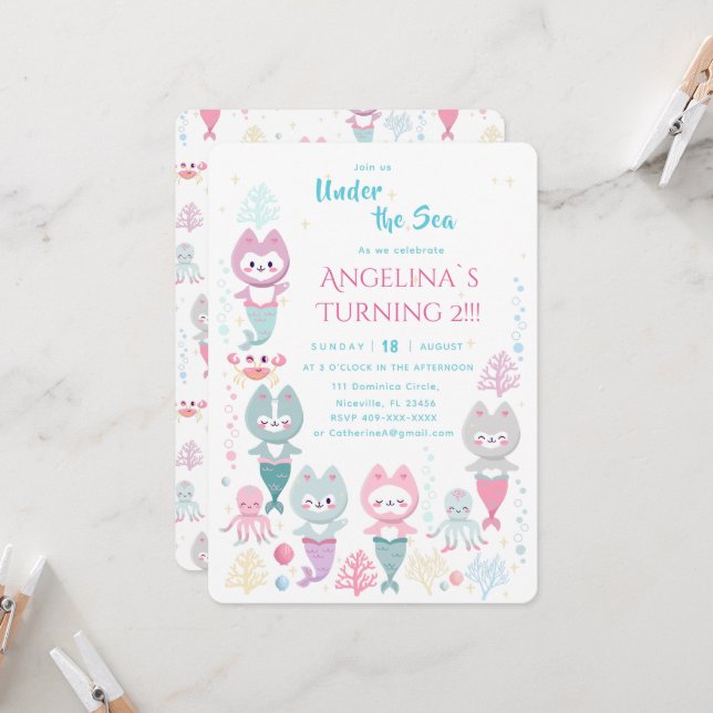 Convite para aniversário de temas náuticos. (Frente/Verso In Situ)